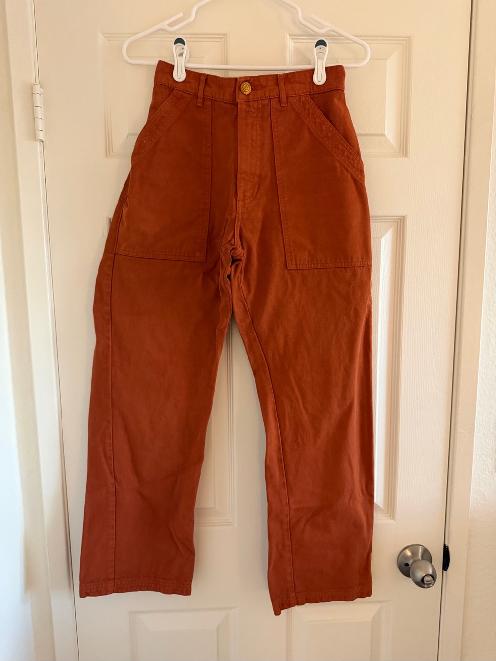 Burnt Terracotta Big Bud Press Work Pants XS